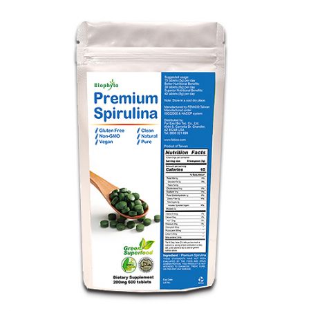 Tablety Biophyto® Premium Spirulina - Tablety Premium Superfoods Spirulina