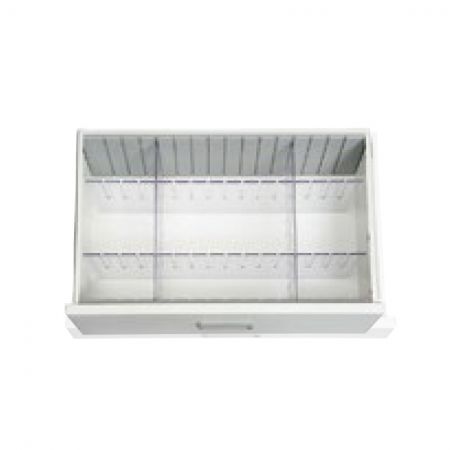 BAILIDA 6”Set di divisori fissi nel cassetto - Set di divisori trasparenti per cassetti medici da 6 pollici.