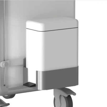 Bidone medico a pedale BAILIDA in acciaio (5L) con supporto e barra laterale EX - Bidone per rifiuti medici da 5L con pedale