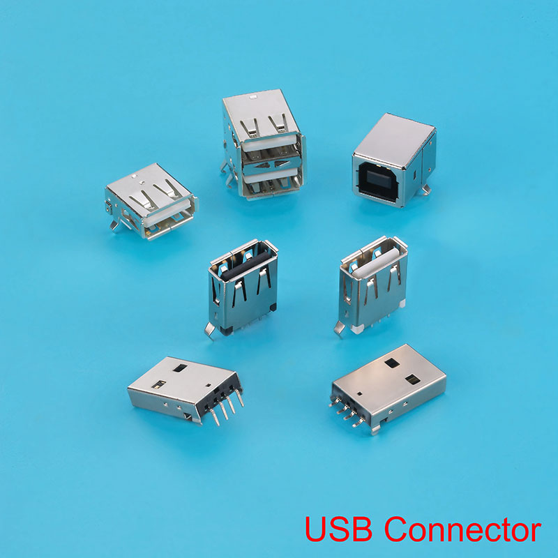 Connecteur USB3.0 de type A, utilisé dans les souris, les claviers et les ordinateurs de bureau.