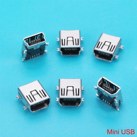 Connecteur mini USB - Connecteurs Mini USB de type B avec des broches mâles/femelles de 5/8/10