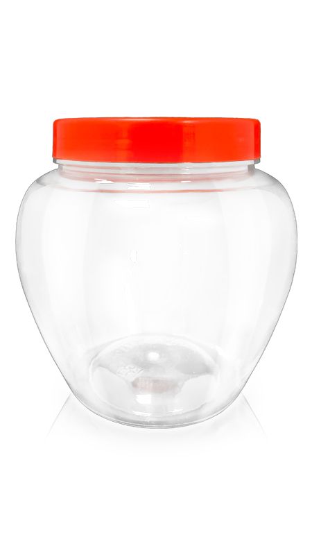 PET 1200ml Pot Shape Wide Mouth Jars (C1190) - 1200 ml PET Pot shape