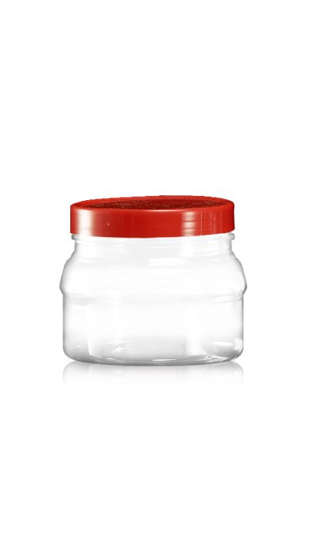 PET 680ml Round Wide Mouth Jars (C600) - 680 ml PET Round Jar