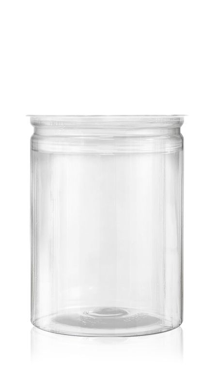 PET 950ml Easy Open Can with Aluminum Lid (401-880-ASB) - 950 ml EOE PET Jar with Aluminum Lid & Certification FSSC, HACCP, ISO22003, IMS, BV