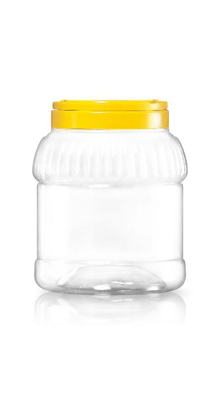 PET 120mm Wide mouth 2800ml Stripped Round Jars (J1120) - 2800 ml PET Stripped Round Jar with Certification FSSC, HACCP, ISO22000, IMS, BV