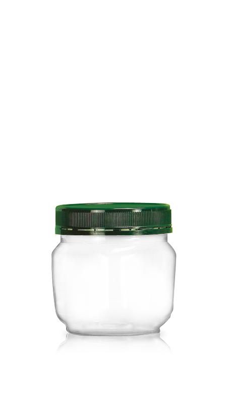 PET 89mm 500ml Square Jars (D464) - 500 ml PET Square Jar with Certification FSSC, HACCP, ISO22000, IMS, BV
