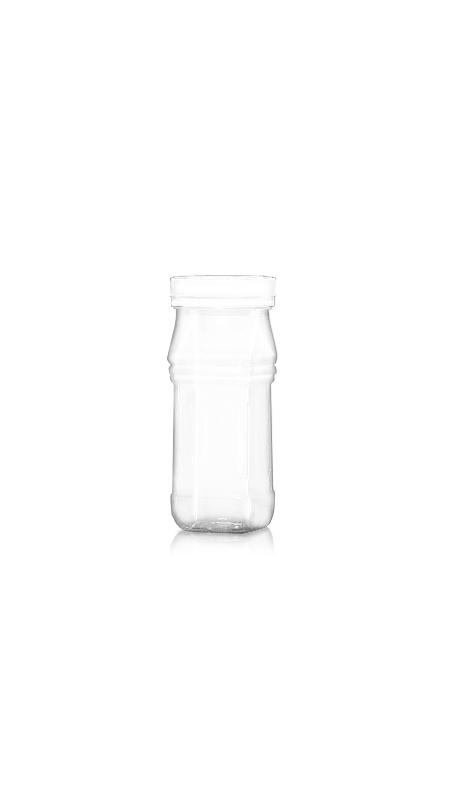 PET 53mm 240ml Triangle Square Jars (F234) - 240 ml PET Triangle Square Jar with  Certification FSSC, HACCP, ISO22000, IMS, BV