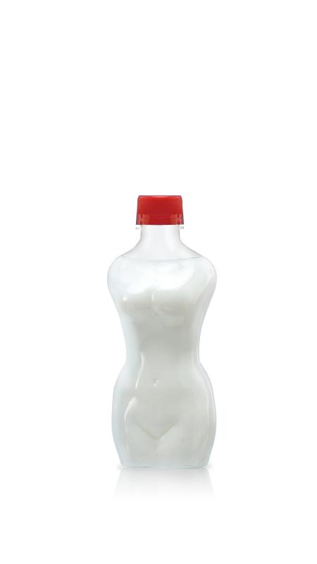 PET 28mm 315ml Slim Girl shape bottles (SG315) - 315 ml Slim Girl Style PET bottle for cool beverages packaging with Certification FSSC, HACCP, ISO22000, IMS, BV