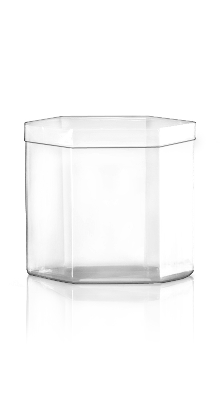 PET 1000ml Economical Jars (S6) - 1000 ml S Series PET Hexagonal Jar