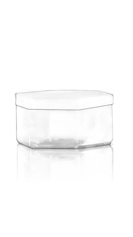 PET 550ml Economical Jars (S12) - 550 ml S Series PET Hexagonal Jar