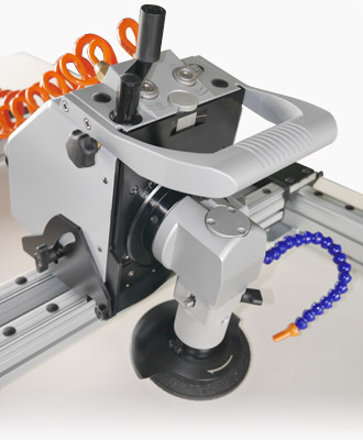 The air powered portable sink hole cutting machine designed by GISON can grind metals.