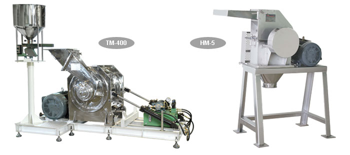 Powder handling equipments - Hammer mill HM-5 and Turbo mill TM-400
