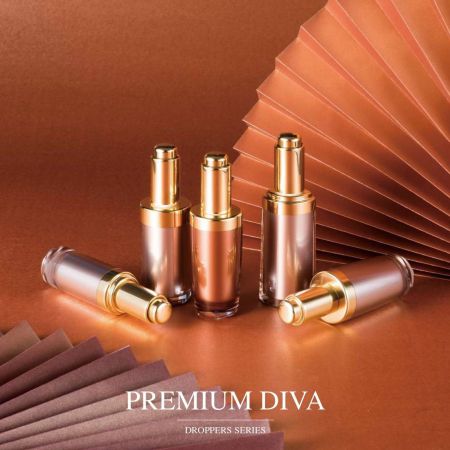 Premium Diva (قطارة مستحضرات التجميل الأكريليكية الفاخرة لتغليف مستحضرات التجميل والعناية بالبشرة)