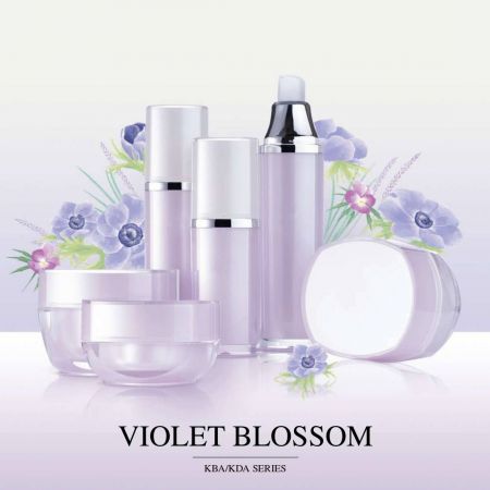 Violet Blossom (บรรจุภัณฑ์เครื่องสำอางและผลิตภัณฑ์บำรุงผิวอะคริลิกหรูหรา)
