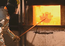investment casting process step 11 - shell sintering