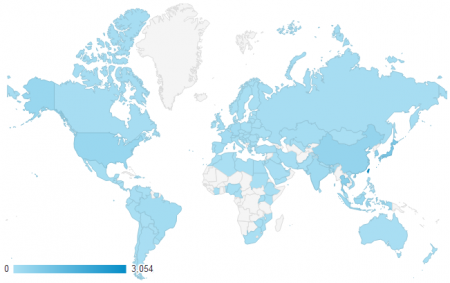近三个月共有114 个国家访客
