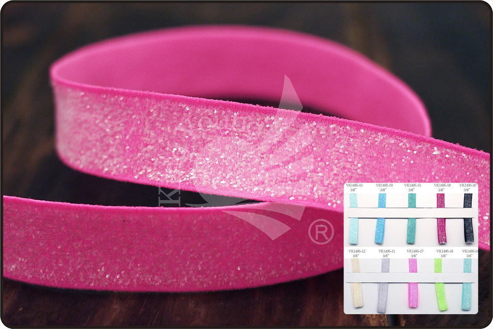 Glitter Elastic Ribbon, Holiday Ribbons, Wholesale Ribbon Manufacturer