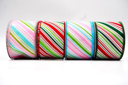 Diagonal Rainbow Stripes Ribbon - Diagonal Rainbow Stripes Ribbon