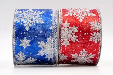 Sparkly Snowflakes Wired Ribbon