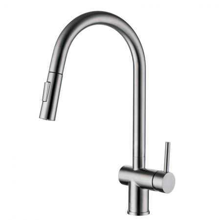 DORA-Stainless Steel Pull-Down Kitchen Faucets - 抽拉式不銹鋼廚房龍頭。