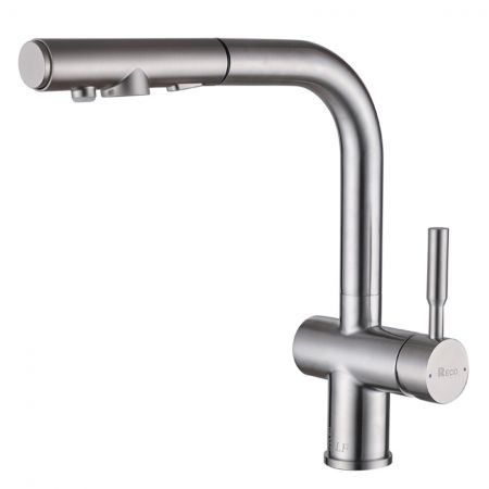 DAWN-4 in 1 RO Water Filter Stainless Steel Faucets - 抽拉式不銹鋼廚房龍頭。