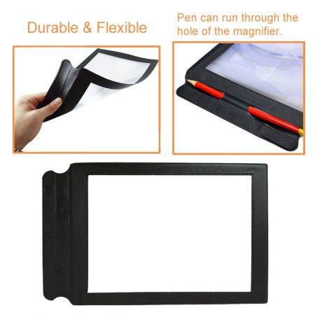 Durable & flexible A4 page magnifying sheet