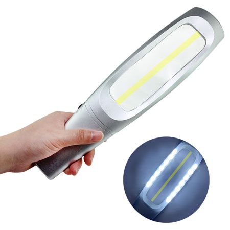 4X SMD LED Lighted Handheld Reading Magnifier With Yellow Guideline - 3X square lighted handheld magnifier