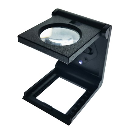 6X Illuminated Folding Magnifier Linen Tester Dia. 25mm