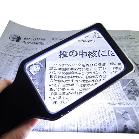 Handheld Magnifying Glass with Light - Handheld magnifier with LED Light for reading