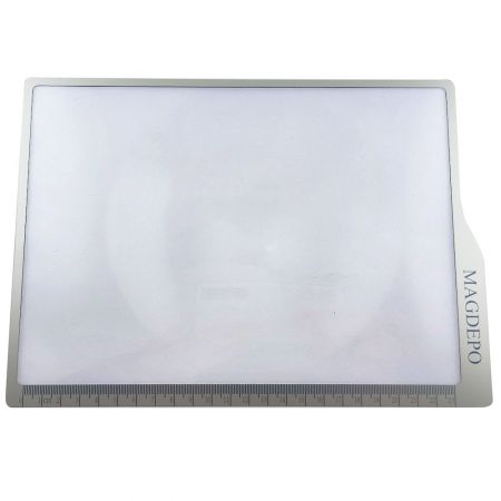 Full Page Fresnel Lens Magnifier Sheet with Metric Ruler Scale - full page Fresnel lens magnifier sheet with metric ruler scale
