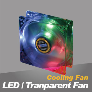 Ventilador de enfriamiento LED y transparente