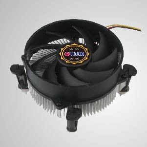 LGA 1155/1156/1200- CPU-Luftkühler mit 95mm Aluminiumkühlrippen / TDP 75W- 84W - Ausgestattet mit radialen Aluminiumkühlrippen und einem leisen Lüfter kann dieser CPU-Kühler den Luftstrom zentralisieren und die Wärmeableitung effektiv verbessern