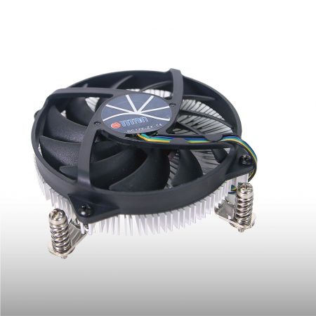 Intel LGA 1700- Low Profile Design CPU Air Cooler with Aluminum Cooling Fins/ TDP 65W~TDP 95W - Equipped with radial aluminum cooling fins and silent fan, this CPU cooler can centralize airflow and effectively enhance thermal dissipation.