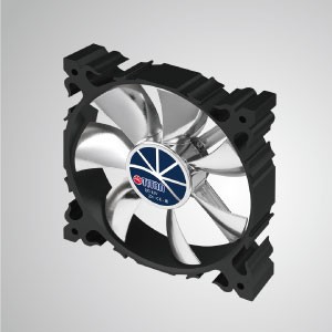 12V DC 120mm Aluminum Frame Cooling Silent Fan with 7-blades/ Black Frame - Made 120mm aluminum black frame cooling fan, it has more powerful heat dissipation and robust construction.