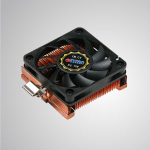 1U/2U Intel Socket 370- Low Profile Design CPU Cooler with Copper Cooling Fins - Equipped with pure copper cooling fins, this CPU cooler can significantly strengthen thermal sink of CPU.