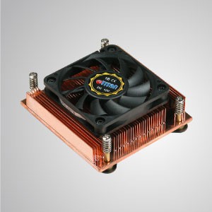 1U/2U Intel Socket 478- CPU-Kühler im flachen Design mit Kupferkühlrippen - Ausgestattet mit reinen Kupferkühlrippen kann dieser CPU-Kühler die Wärmeableitung des CPUs erheblich verbessern.