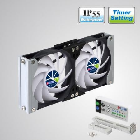 Op maat gemaakt voor de RV-koelkast aan de binnenkant van de verdamper / 12V DC IP55 waterdichte monteerventilator - Het installeren van een RV-ventilator aan de binnenkant van de verdamper kan helpen om de warmte snel af te voeren