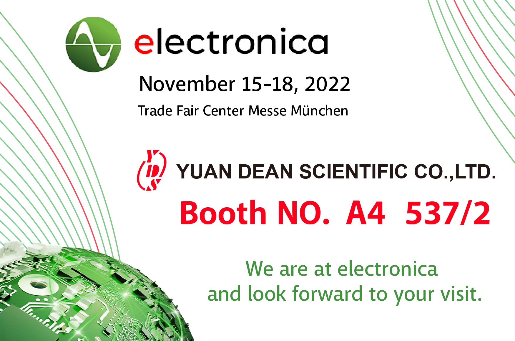 Join us at Hall A4 537/2 from Nov. 15-18, 2022 in Munich, Germany