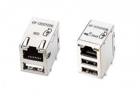 USB + RJ45连接器 - USB + RJ45连接器