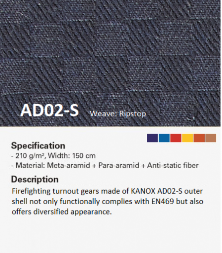 Twill weaved to grid pattern, tear strength surpass EN469 requirement