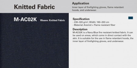 Inherently fire resistant interlock knit fabric for light use like shirt or facecloth of boots