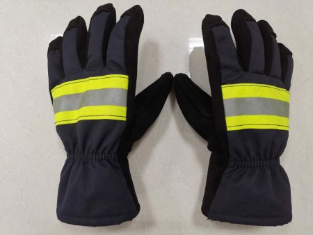 Dexterous Firefighting Gloves with leather palm to double protection from cut or tear
