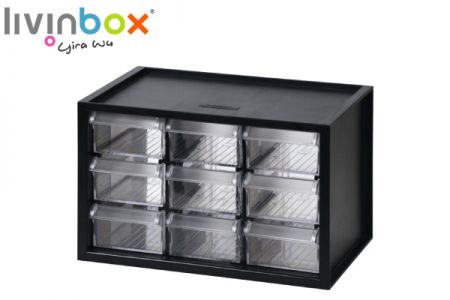 Mini Desk Arts & Craft Organizer with 6 Drawers and Removable Dividers