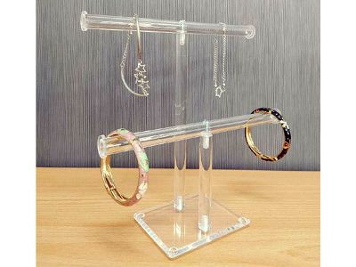 Acrylic Jewelry / Accessories Display - Acrylic bracelet holder, T-bar jewelry display stand