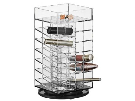 Rotating Acrylic Makeup Organizers Display / Drawer / Storage - Acrylic make up rotating lipstick display tower storage