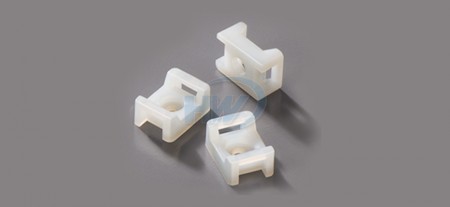 Cable Tie Mounts,Saddle Type,Polyamide,9mm Max. tie width,4.5mm Mounting Hole