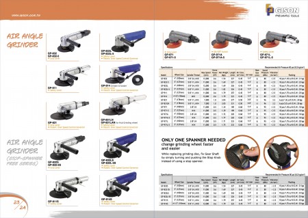 GISON Air Angle Grinder, Air Angle Grinder (Stop Spanner Free)