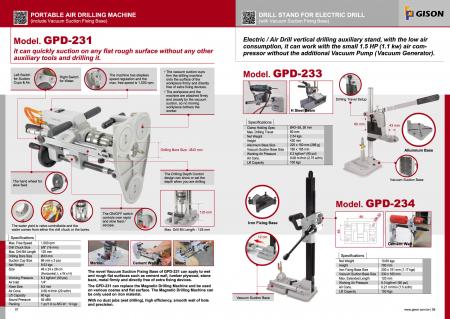 GPD-231 Portable Air Drilling Machine, GPD-233,234 Drill Stand