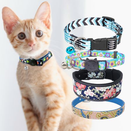 Pattern Cat Collar - Non -Fray Webbing Cat Collar