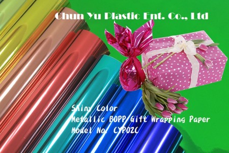 Metallic BOPP With Gloss Color Printed Gift Wrapping Paper